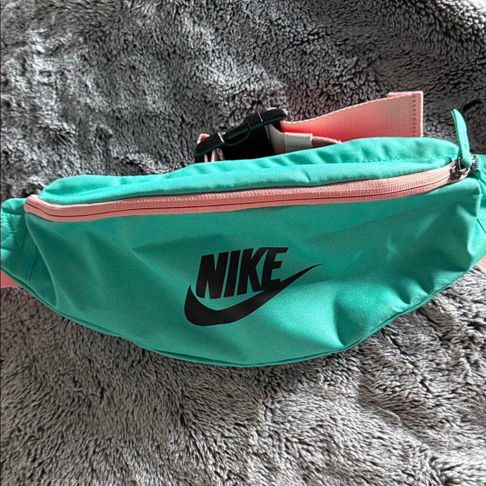 Nike Aqua and Coral Belt Bag